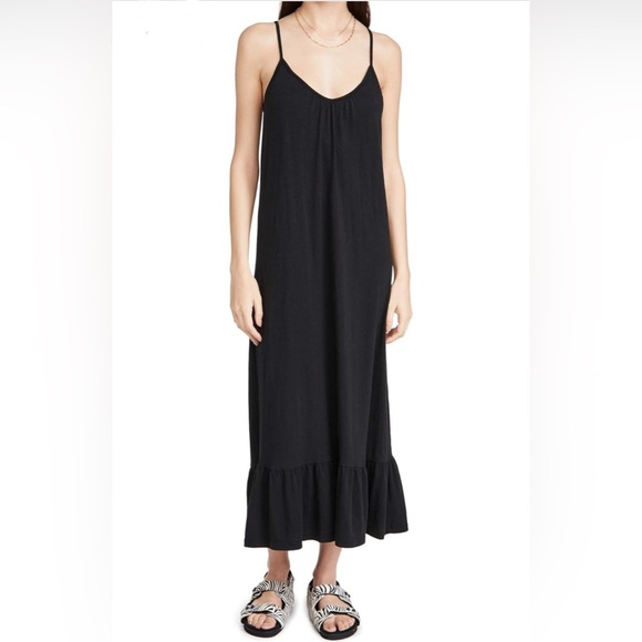 Sundry V Neck Strap Black Maxi Dress Size Small - Picture 1 of 5